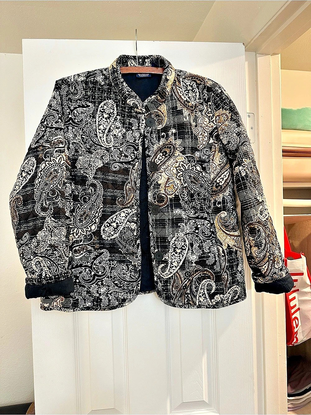 Gloria Vanderbilt Vintage Bomber Jackets Black Brown Size M